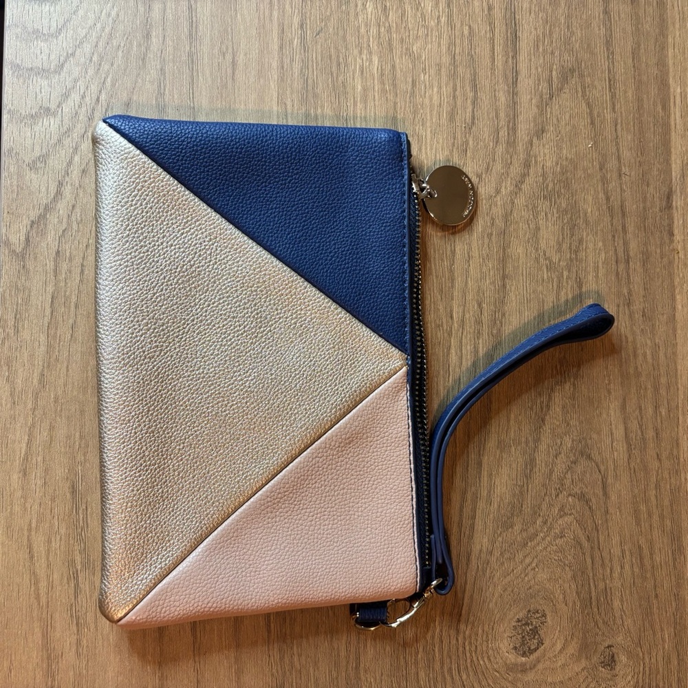 Elegant Navy and Gold Clutch
